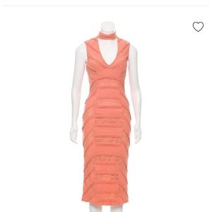 Cinq a Sept Lace Sleeveless Crew Neck Midi Dress